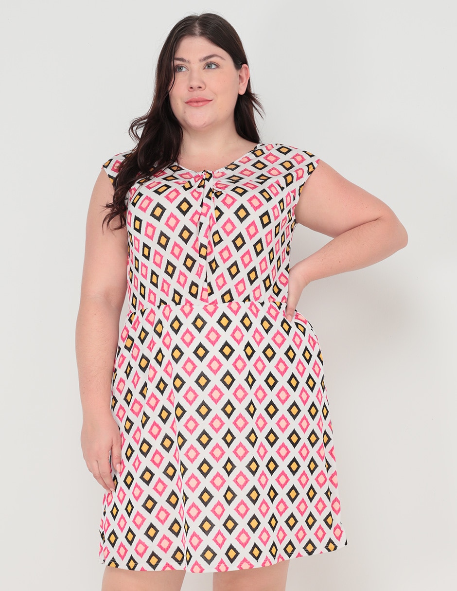 Vestido 3 4 casual Contempo Plus para mujer Suburbia